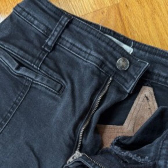 Free People Firecracker Flare Black Star Jeans High Rise Size 25 - Picture 5 of 8